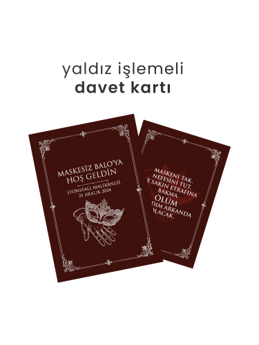 ÖZEL SERİ - MASKESİZ BALO 1 - YAN BOYAMALI